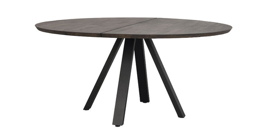Rowico | Carradale matbord Ø150 brun ek/V-ben svart met Default Title
