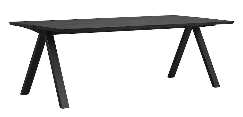 Rowico | Carradale matbord 220 svart ek/V-ben svart met Default Title
