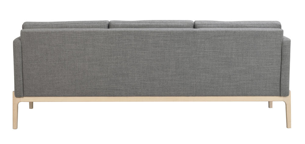 Rowico | Ness soffa mörkgrått tyg/vitpigmenterad ek Default Title