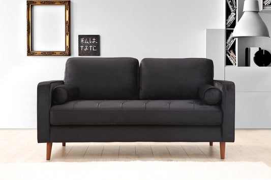 Rom - Sort - 2-sæders sofa
