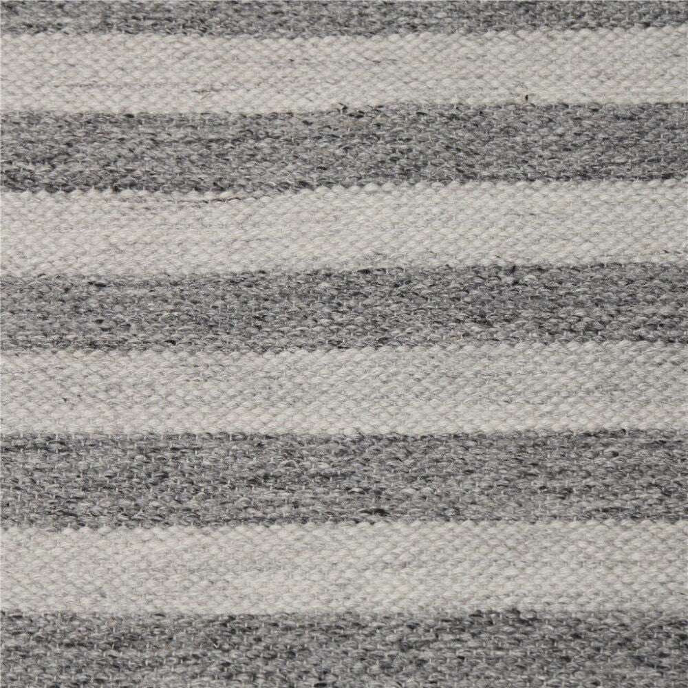 Strielle tæppe løber 240x70 cm. lysegrå stribet