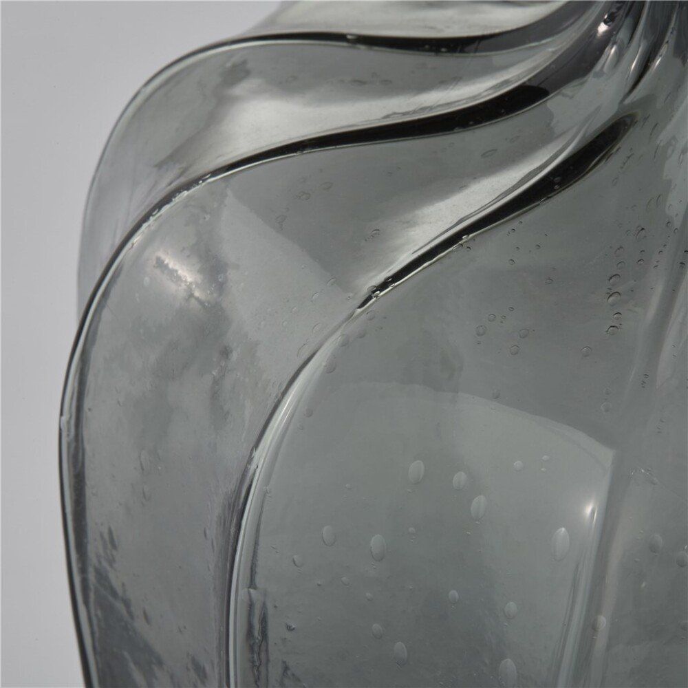 Miyanne vase H34,5 cm. røget grå