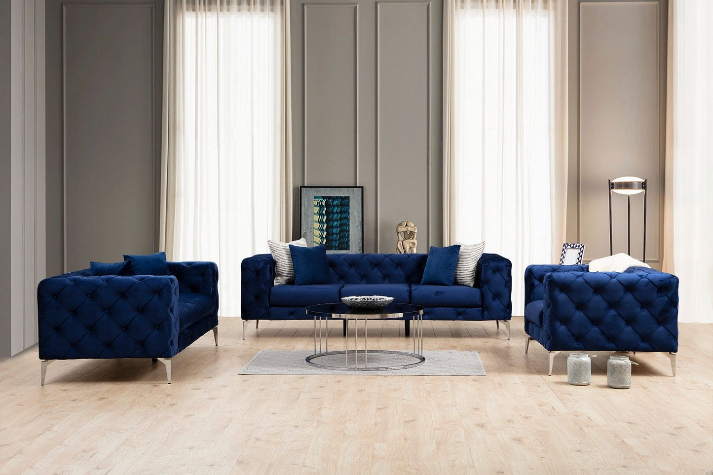 Como - Marineblå - 2-sæders sofa