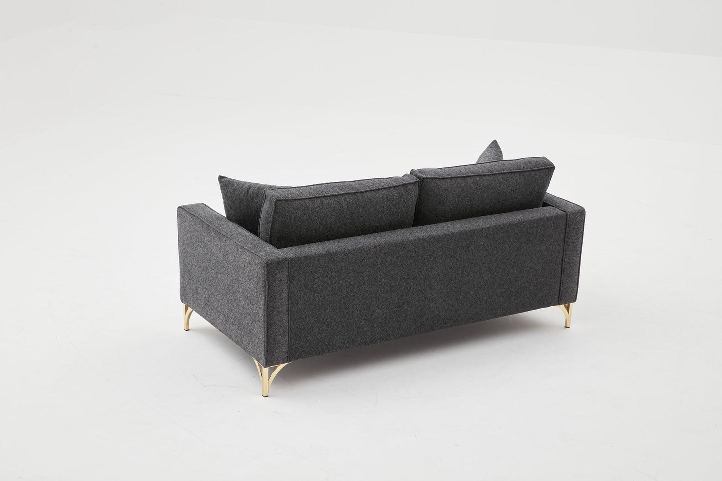 Berlin - antracit, guld - 2-sæders sofa