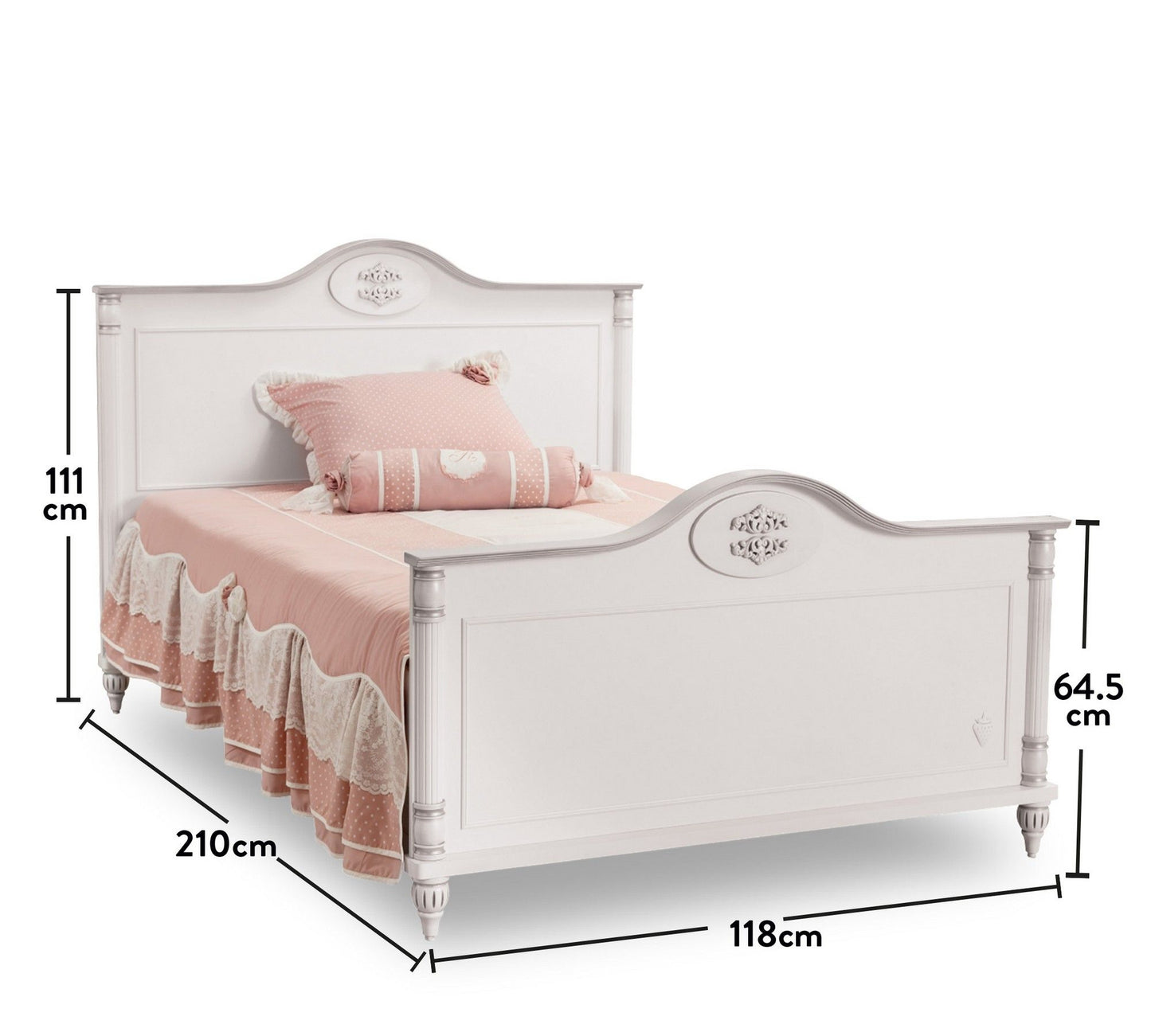 Romantisk seng (100X200) - Enkeltseng