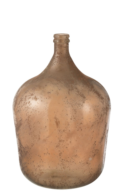 Vase karfe glas brun