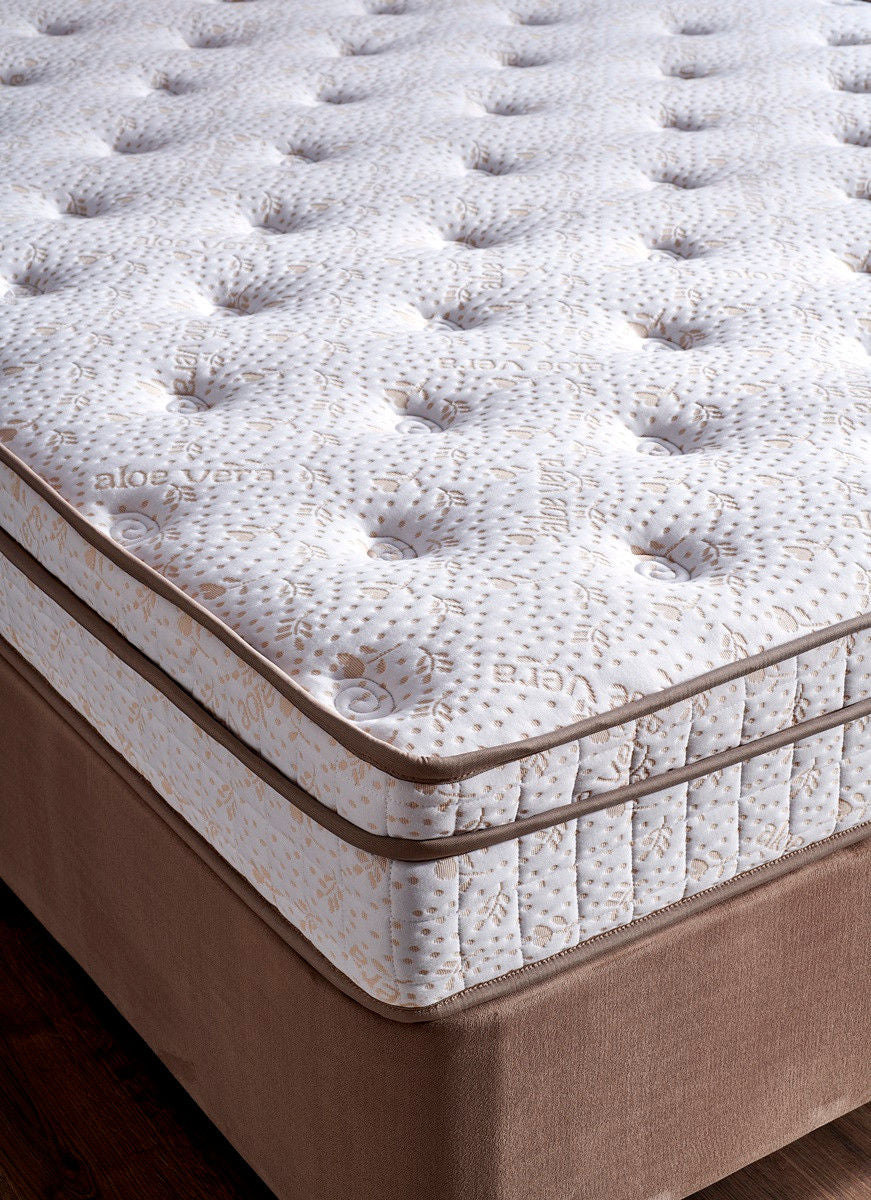 Helen - Lysebrun (100 x 200) - Enkelt madras, bund og sengegavl