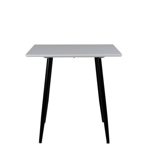 Polar Spisebord, 75*75cm - Hvid / Sorte ben