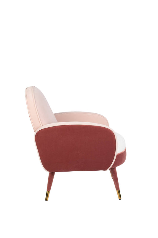 Zuiver | LOUNGE CHAIR SAM PINK/WHITE FR Default Title