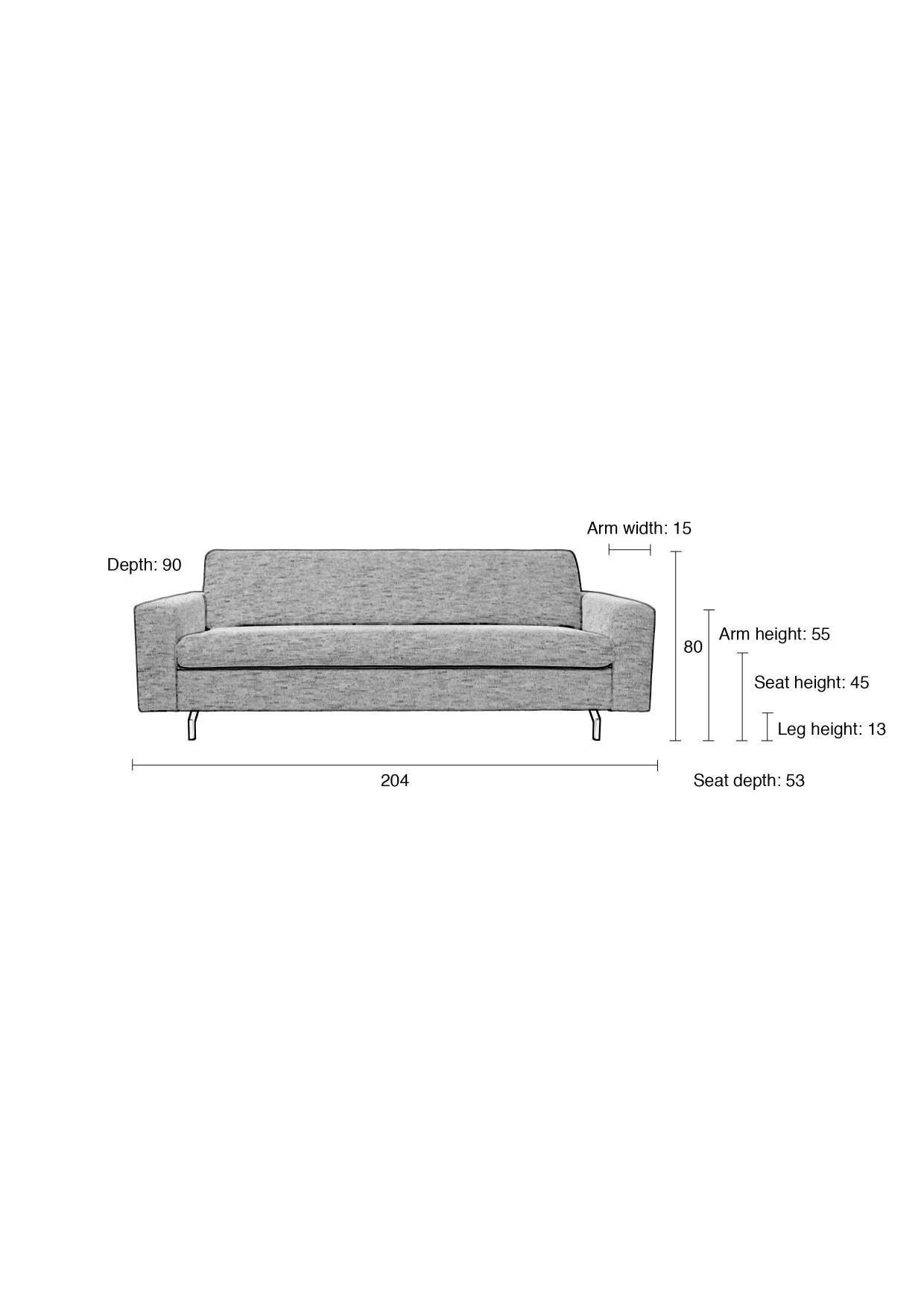 Zuiver | SOFA JEAN 2,5-SEATER GREY Default Title