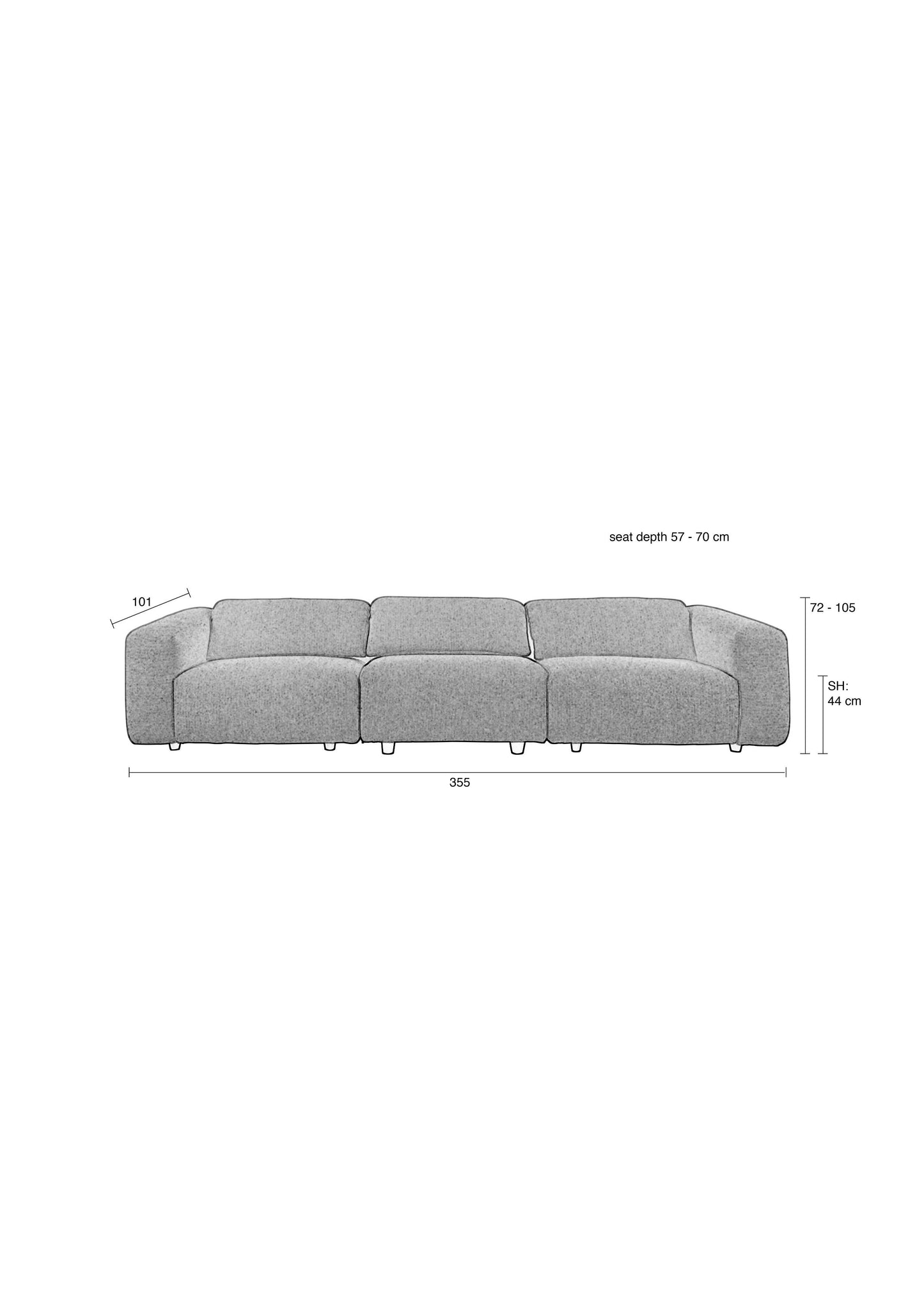 Zuiver | SOFA WINGS 4,5-SEATER NATURAL Default Title