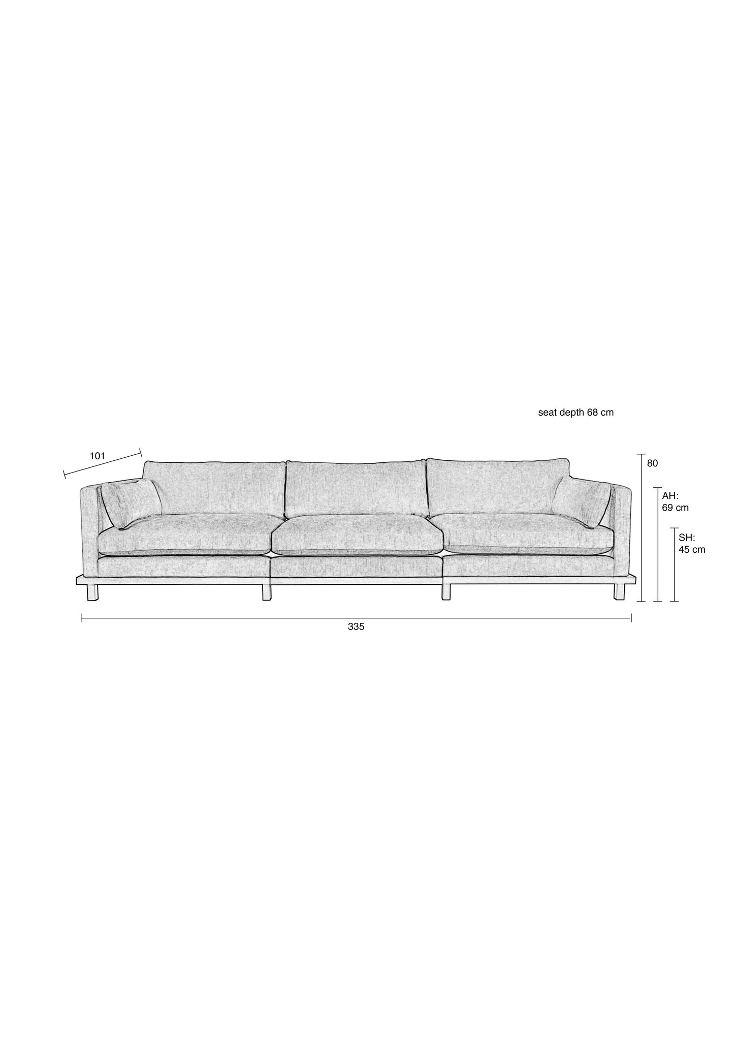 Zuiver | SOFA BLOSSOM 4,5-SEATER SAND Default Title