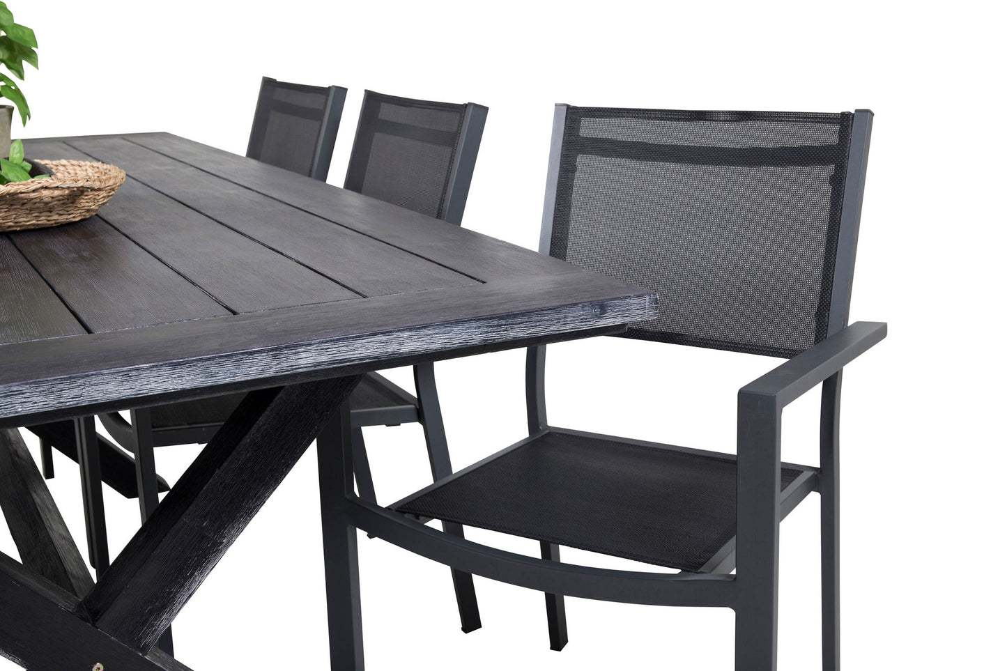 Rives - Spisebord, 200*100cm - Sort akacia - Copacabana Stabelbar stol - Sort