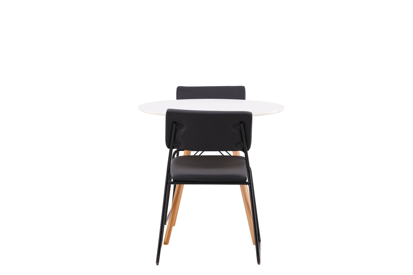 Danburi - Spisebord, Trælook / Trælook MDF + Kenth Stol - Sort PU