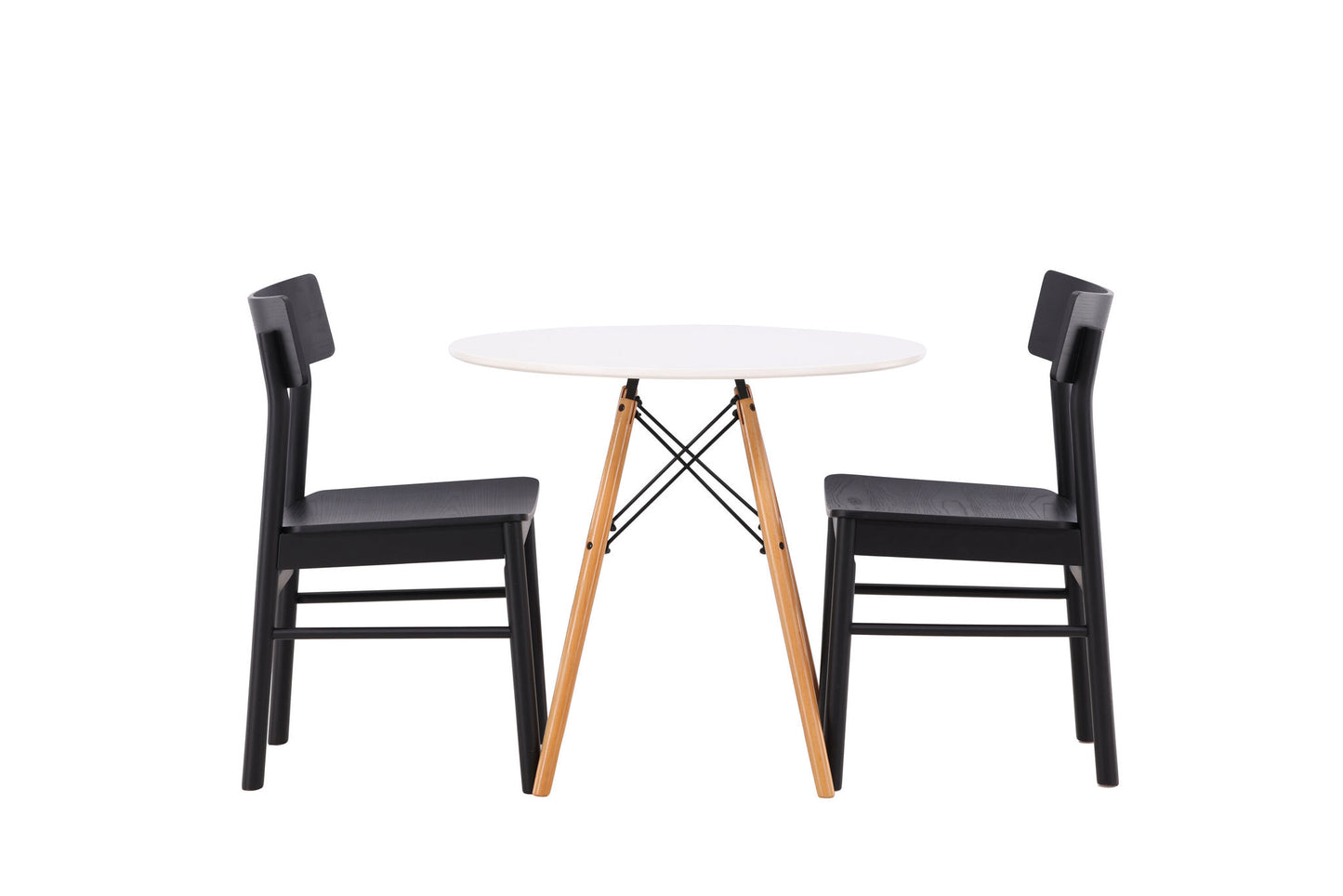 Danburi - Spisebord, Trælook / Trælook MDF + Montros Spisebordsstol - Natur / Natur Gummitræ