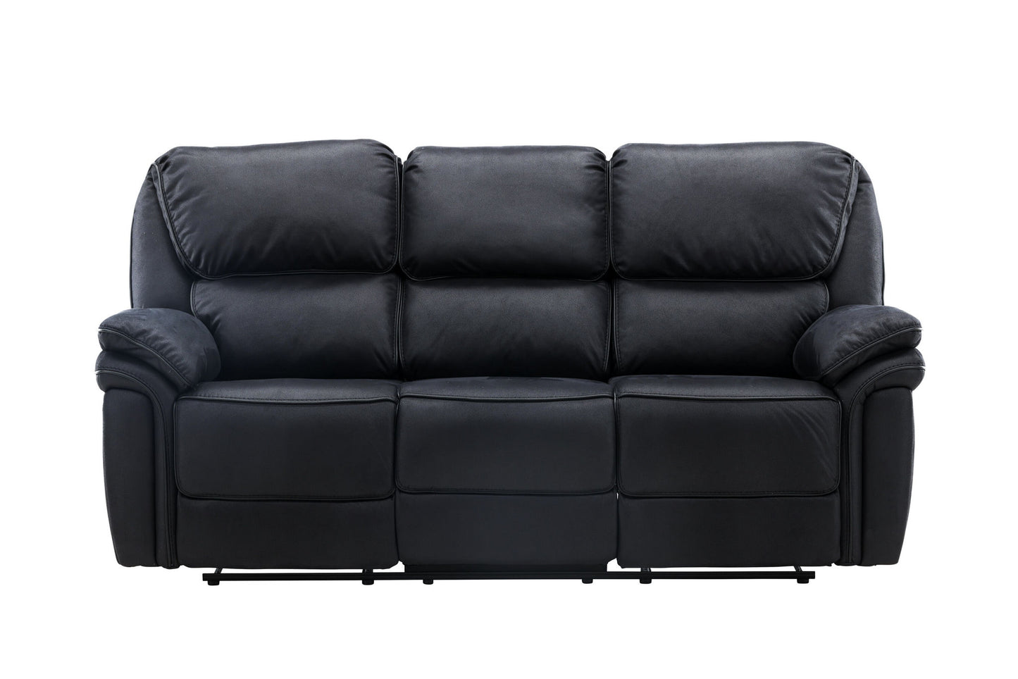 Saroga Recliner Sofa - Sort Microfiber