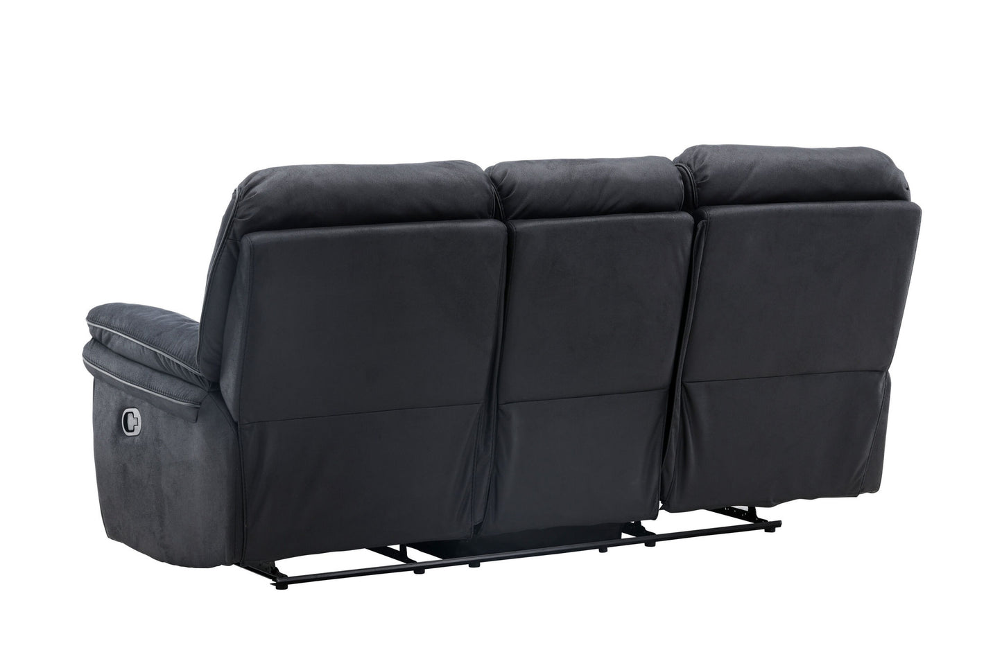 Saroga Recliner Sofa - Sort Microfiber