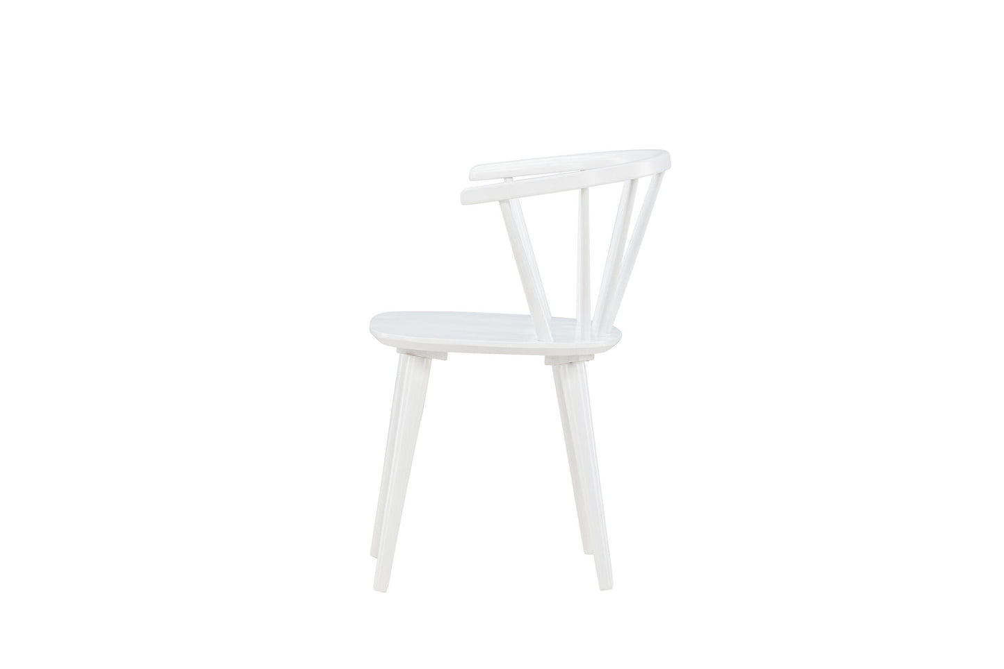 Bobby Spisebordsstol - Hvid Solid Gummitræ