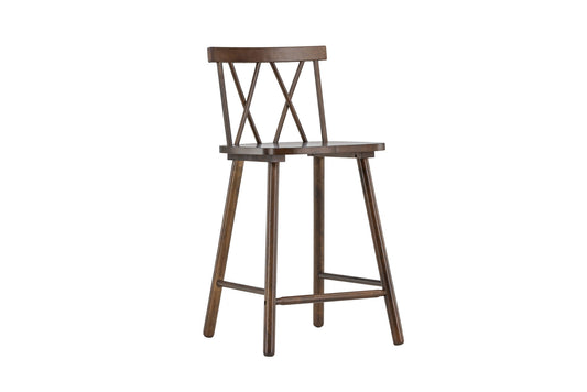 Mollöström Bar Chair - Mocca / Walnut Wood