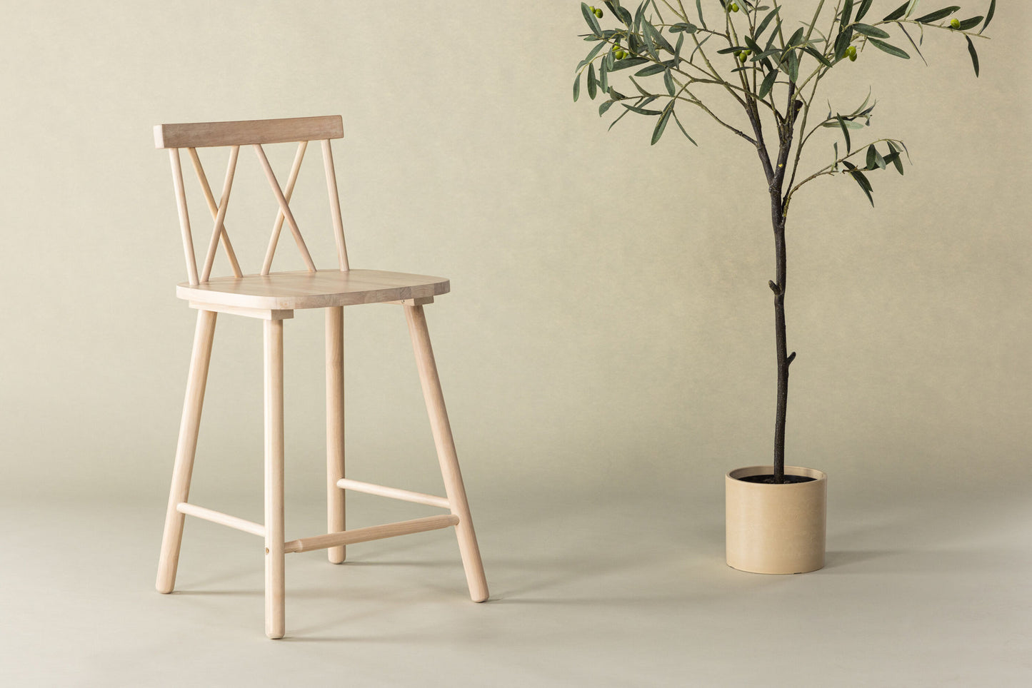 Mollöström Bar Chair - Whitewash / Wood