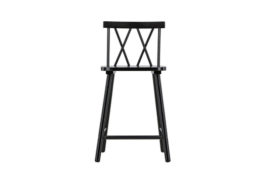 Mollöström Bar Chair - Black / Black Wood