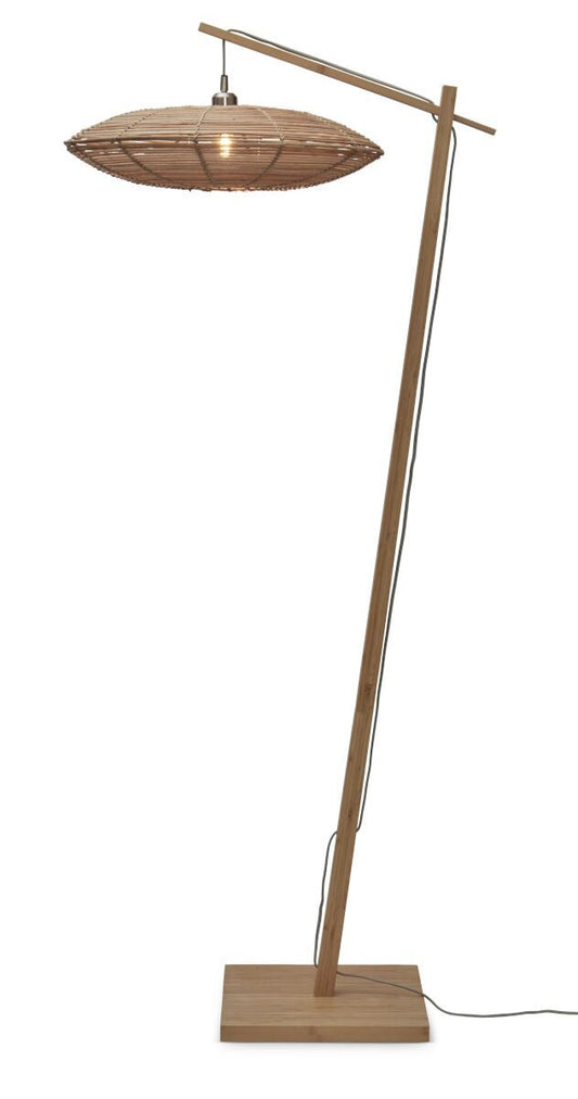 Gulvlampe Tanami L bambus nat. h.176cm/skive dia.55xh.14 cm rattan. nat.