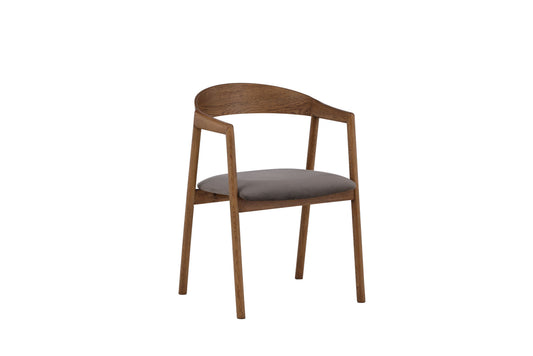 Långön Dining Chair - Natural / Brown Fabric