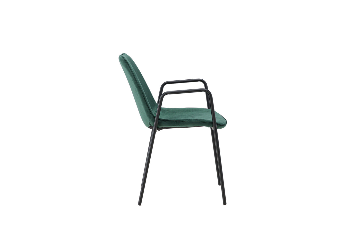 Klädesholmen Dining Chair - Black / Dark Green Velvet