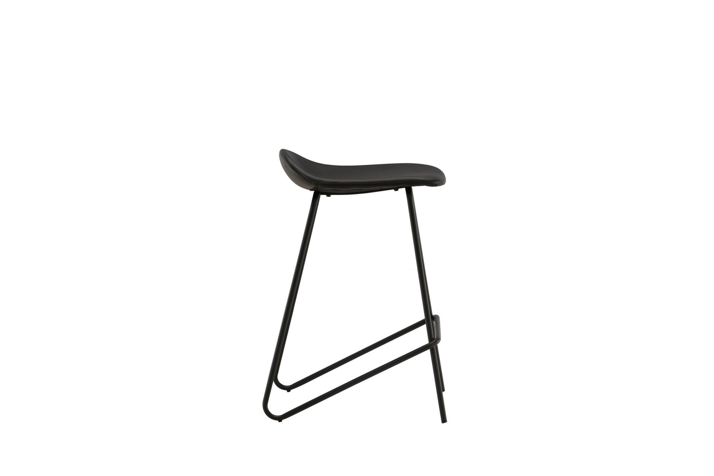 Grebbestad Bar Chair - Black / Black PU