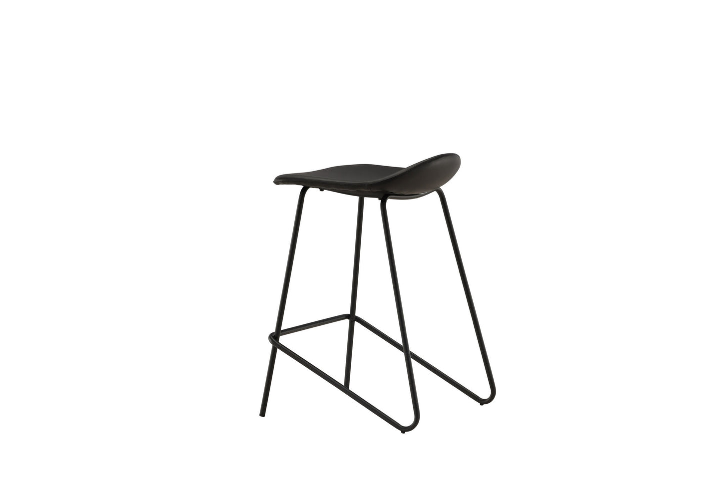 Grebbestad Bar Chair - Black / Black PU