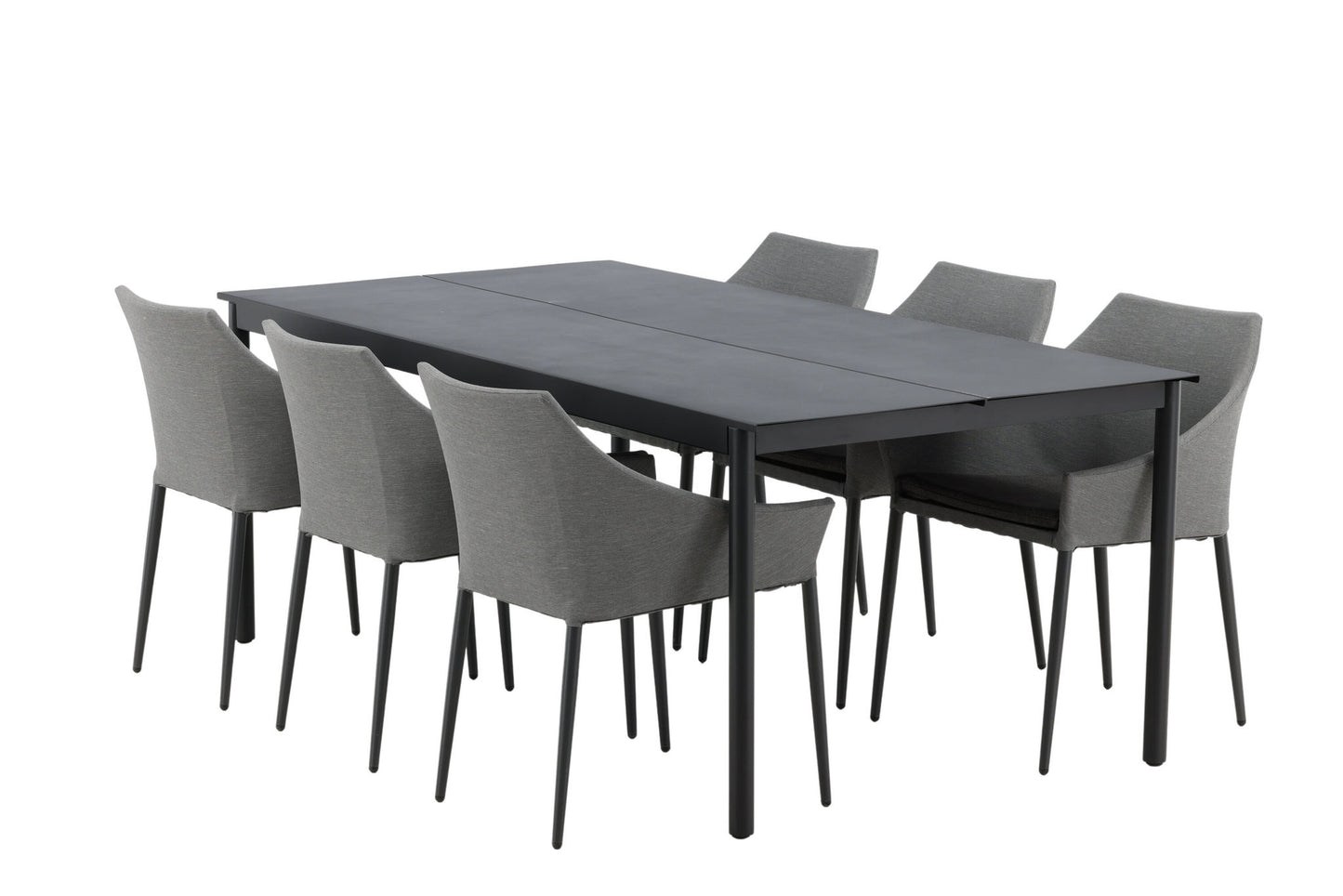 Modena - Spisebord, Sort - Aluminium - 200*100cm Spoga - Spisebordsstol - Sort / Grå