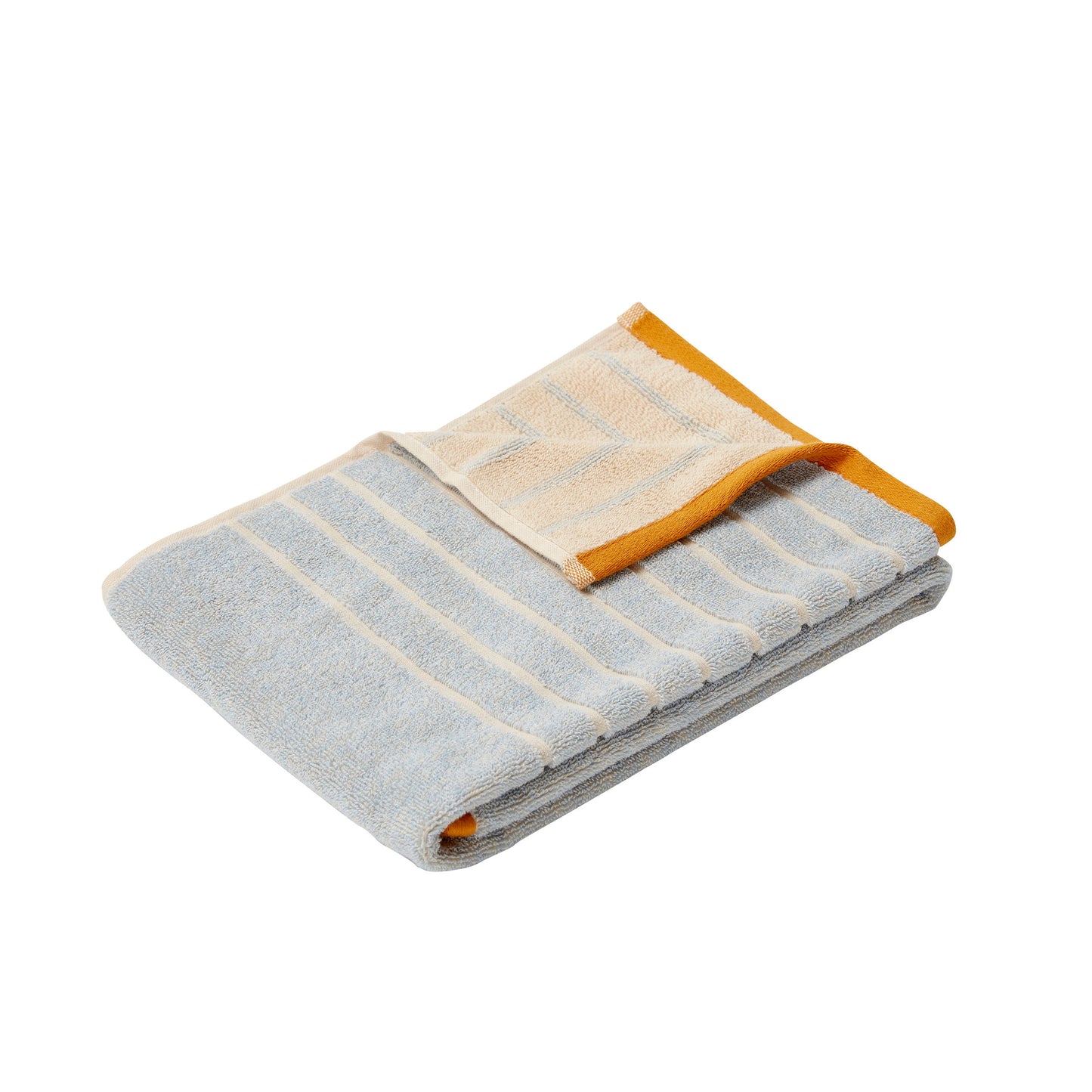 Hübsch Håndklæde, bomuld, OEKO-TEX, sand/blå/orange - NordlyHome.dk