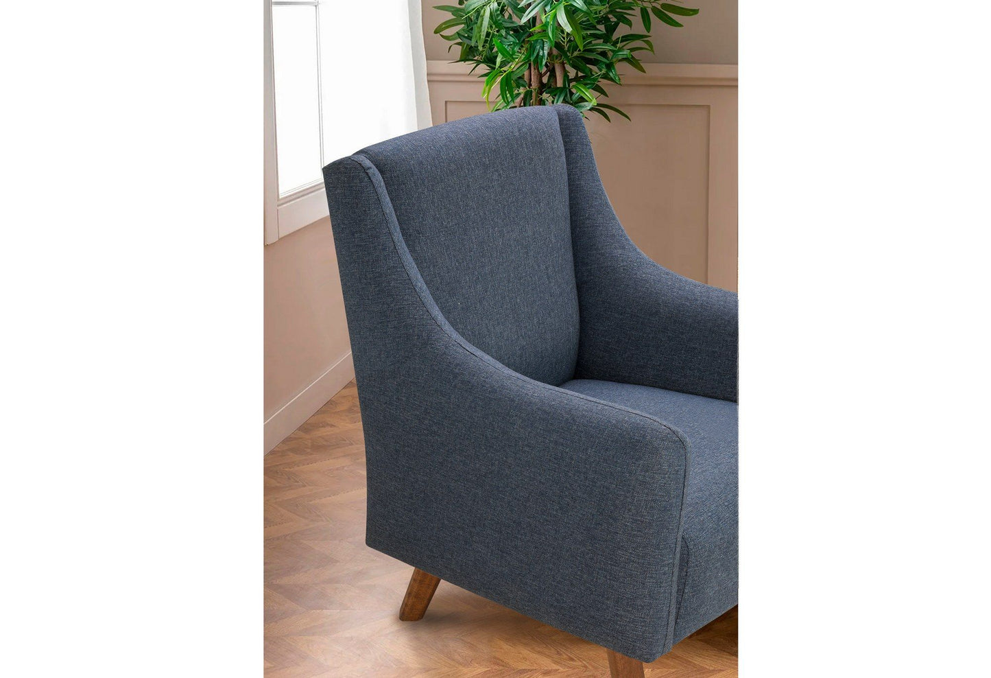 Hera - Mørkeblå - Wing Chair