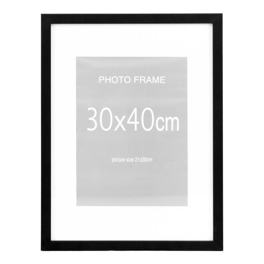Marbella Ramme Display - Ramme i MDF, 10 stk. sort og 5 stk. natur, 30x40 cm