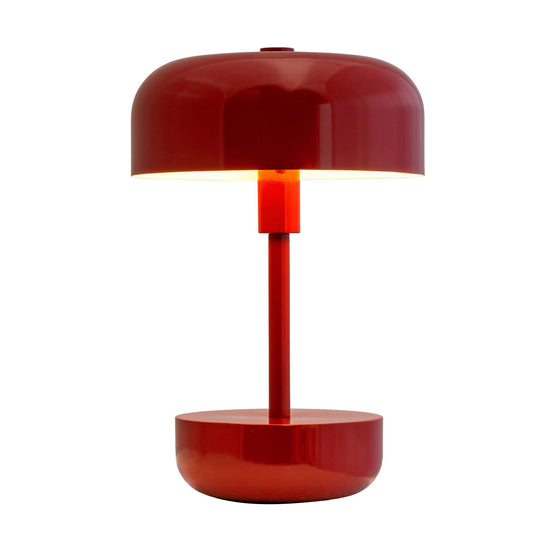 Haipot dark red LED genopladelig bordlampe