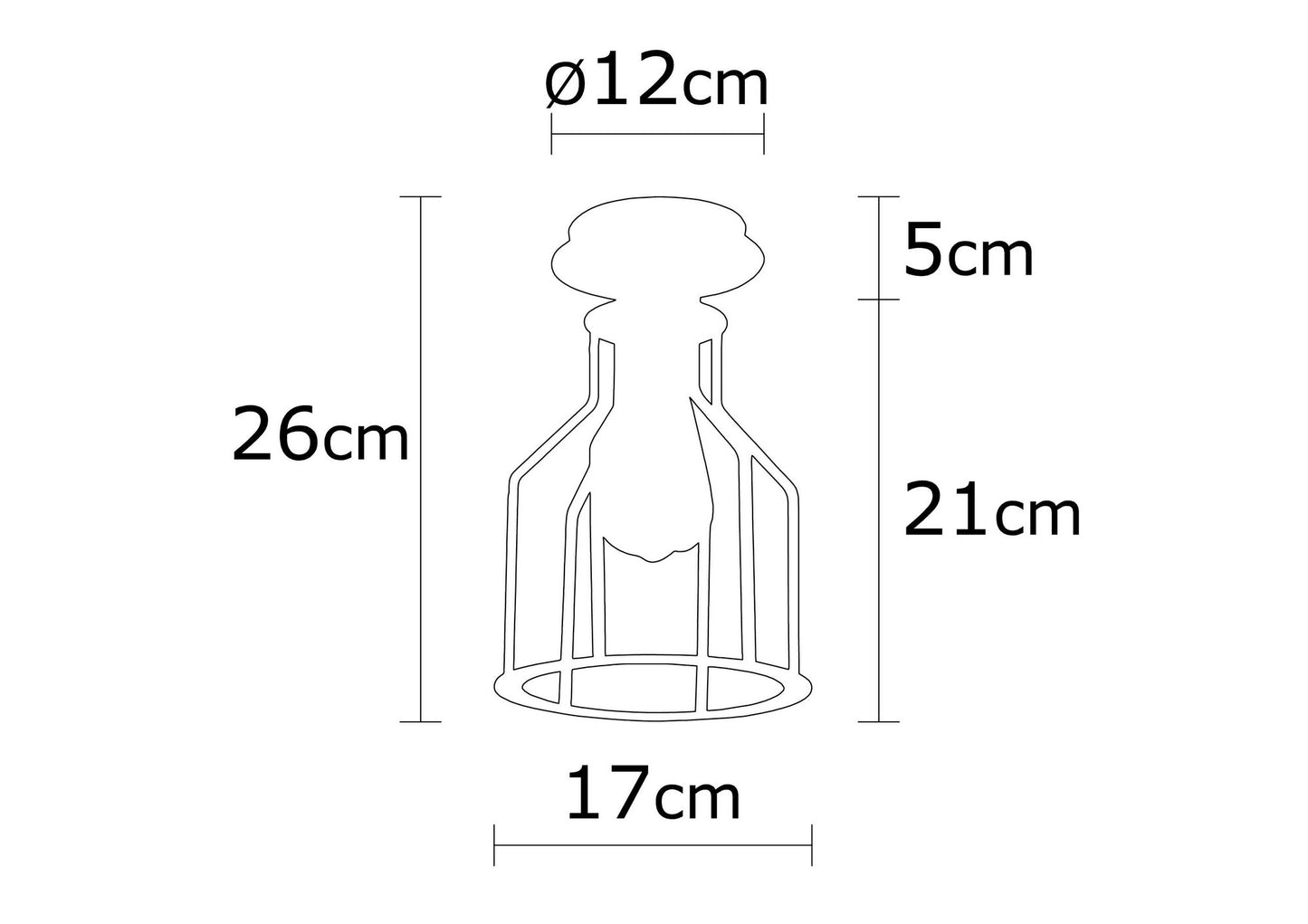 Loftlampe Alacati - 1096 - Sort