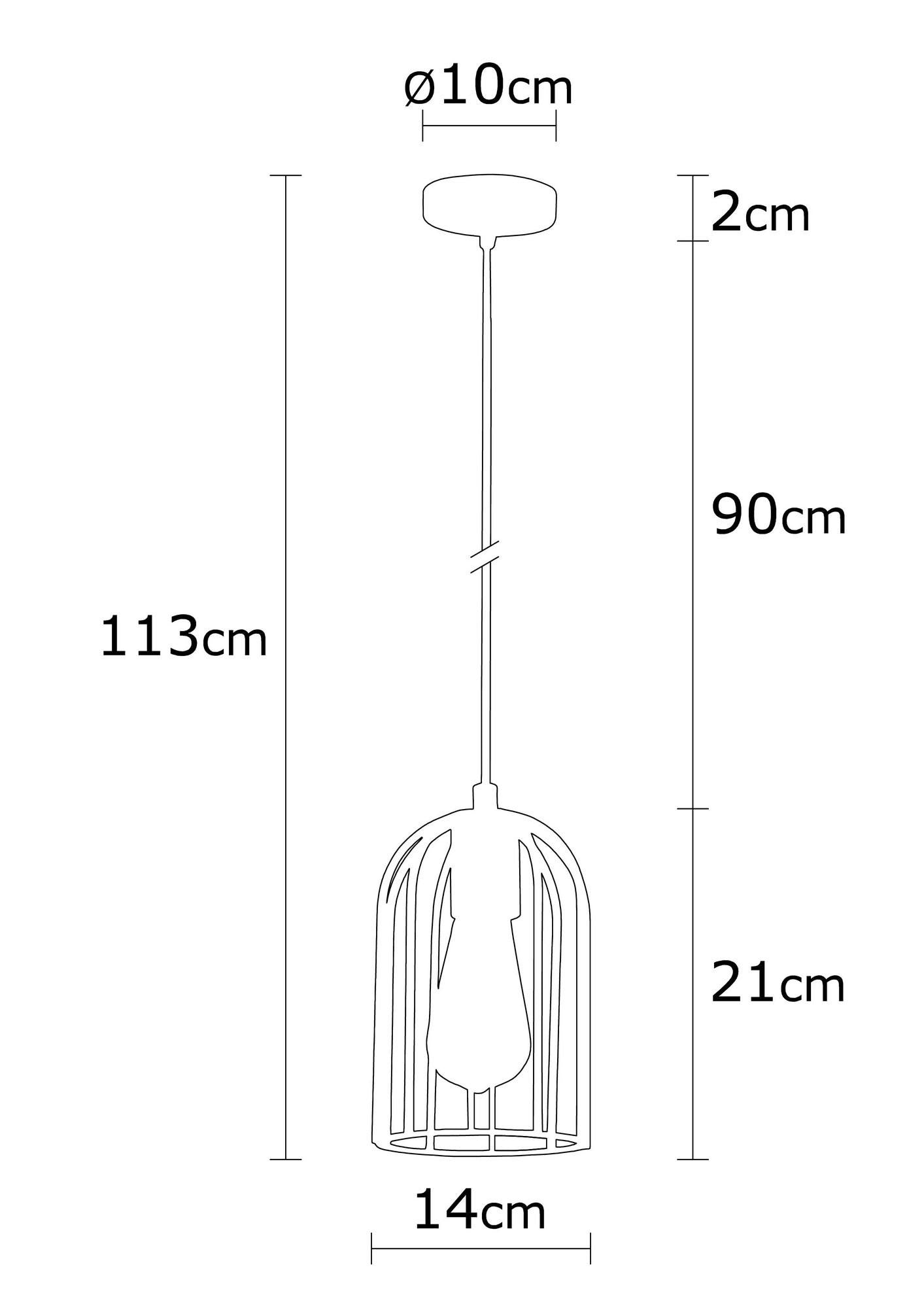 Loftlampe Pamukkale - 1218 - Sort