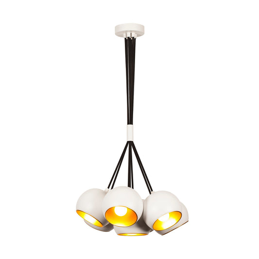 Loftlampe Sivani - 628 - Hvid, sort og guldfarvet