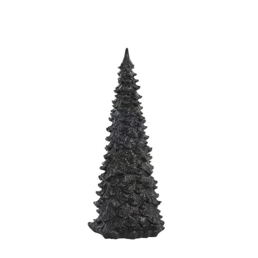 Semise dekorationstræ 30cm sort glimmer
