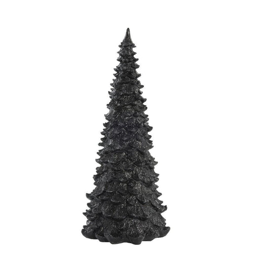 Semise dekorationstræ 33cm sort glimmer