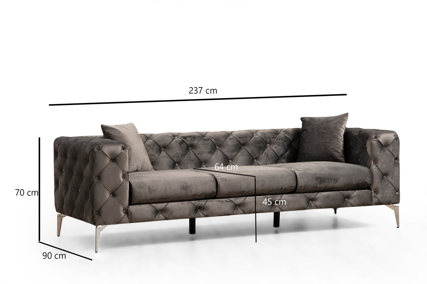 3-sæders sofa - Como 3 pers. - antracit