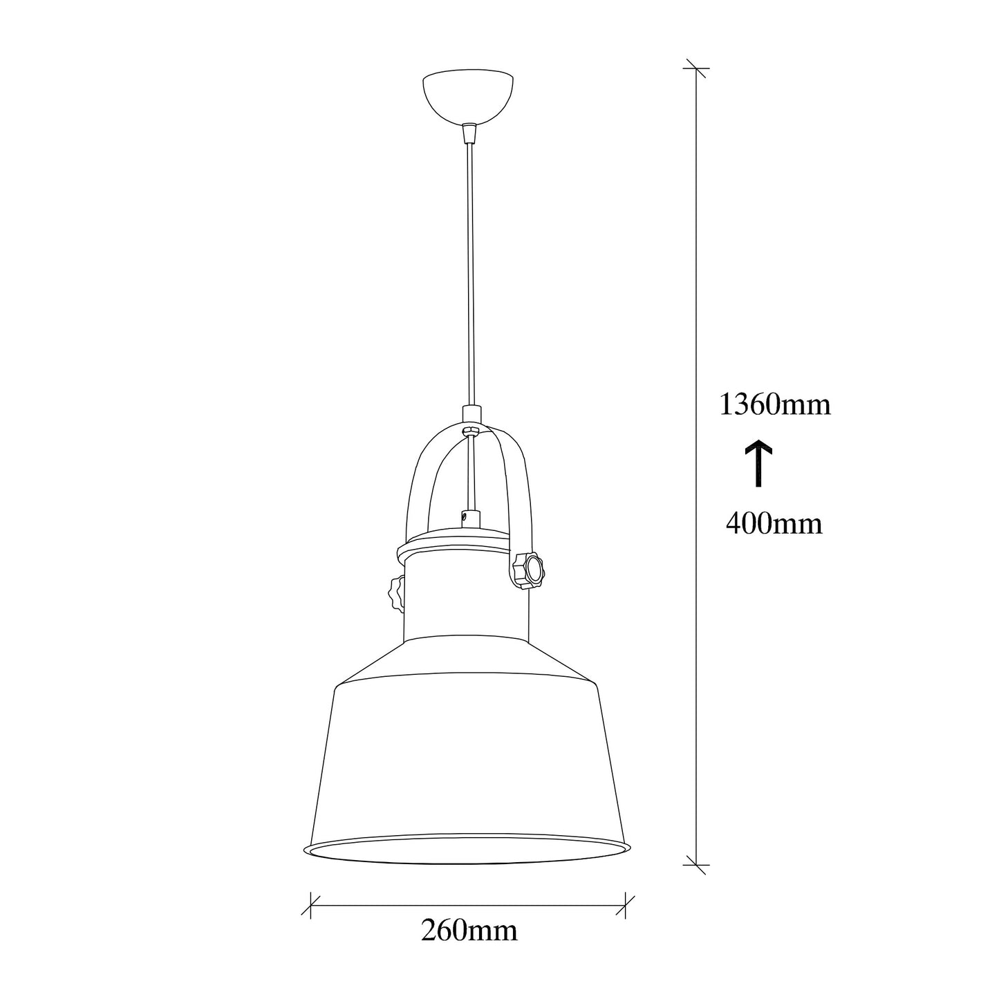 Loftlampe Dodo - 2581 - Sort