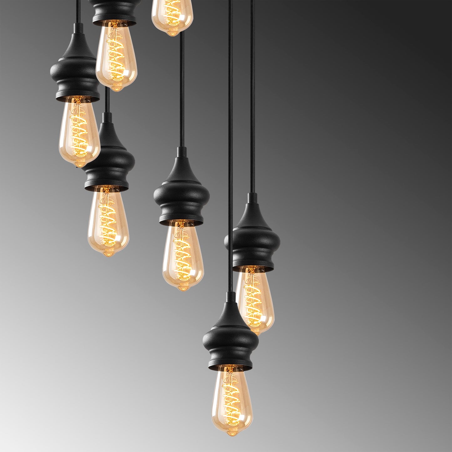 Loftlampe Alaaddin - 6246 - Sort