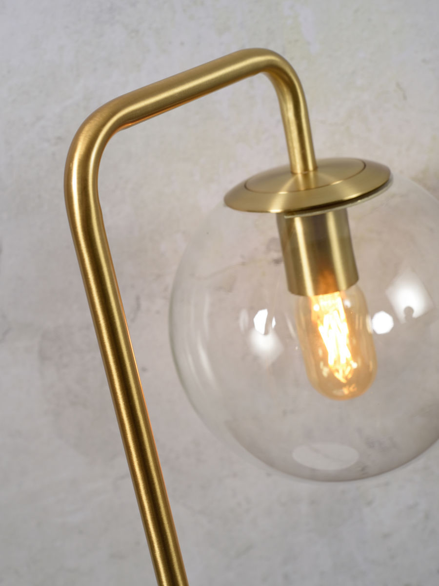 Floor lamp iron/glass Warsaw gold