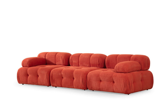 Doblo - Sofa, 3-personer ( L1-O1-1R), Rød