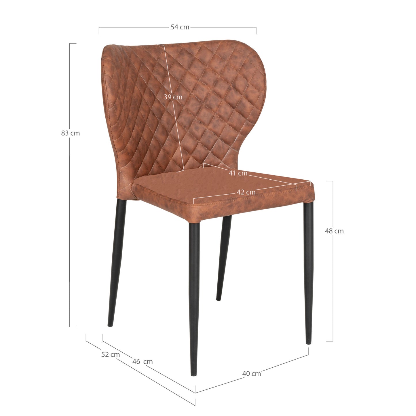 Pisa - Spisebordsstol, minimum køb af 4