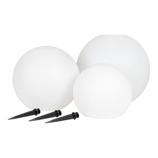 Lifton LED Lampe - Lampe, hvid, genopladelig med integreret solceller, sæt af 3