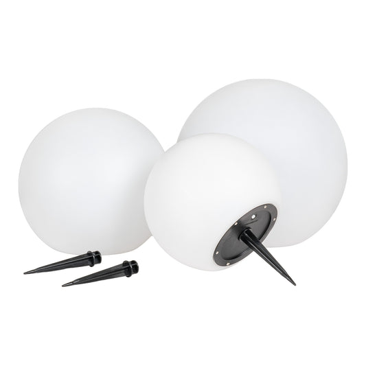 Lifton LED Lampe - Lampe, hvid, genopladelig med integreret solceller, sæt af 3