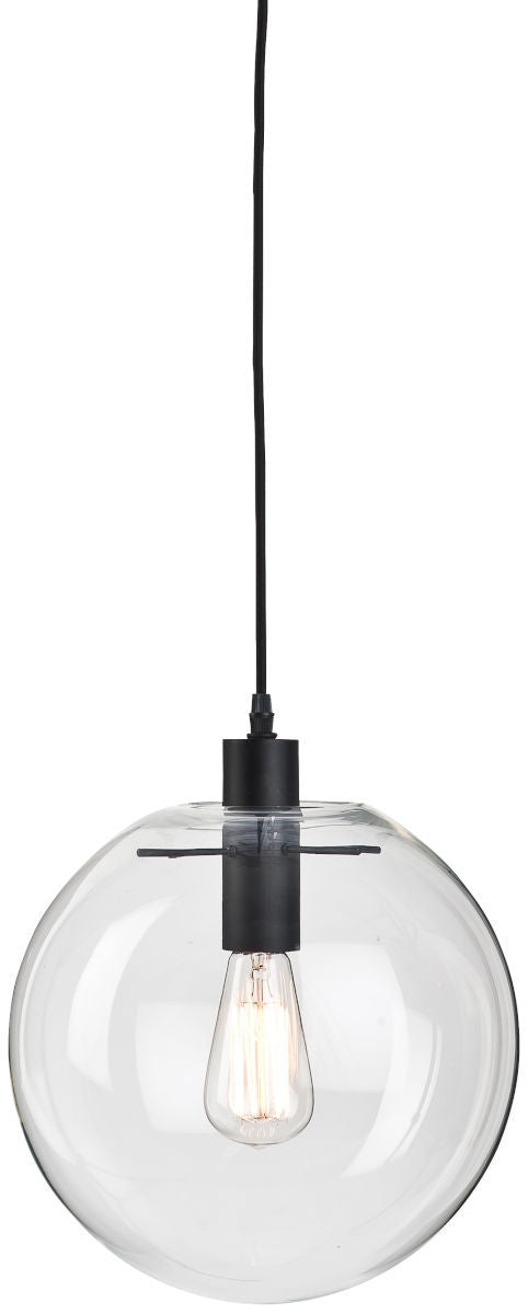 Hanging lamp glass/globe Warsaw, transparant
