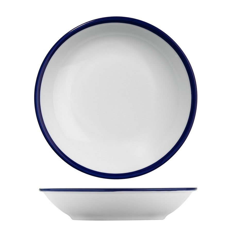Middagssæt (24 stk.) - Hvid Mørkeblå